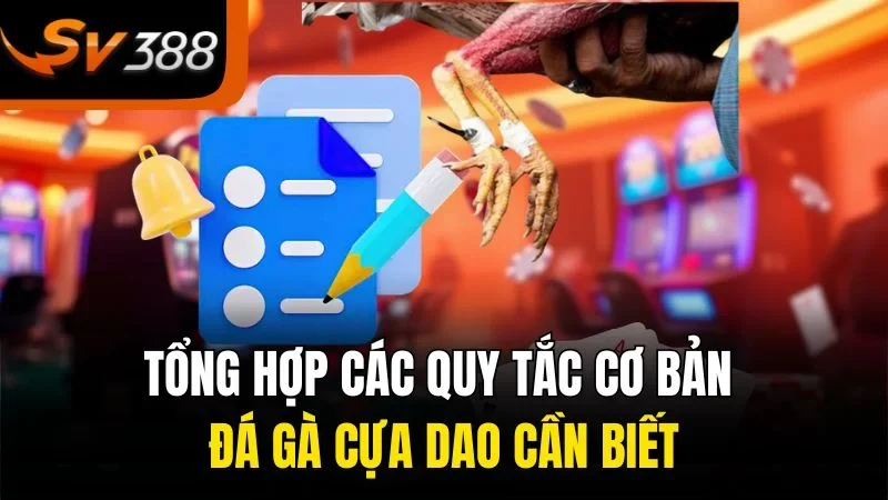 Đá Gà Cựa Dao - Trò Chơi Đỉnh Cao Cho Những Tay Chơi Thực Thụ 1 Tổng hợp các quy tắc cơ bản đá gà cựa dao cần biết